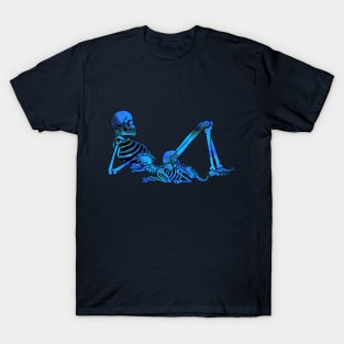 Feeling Blue: Skeleton and Dog T-Shirt